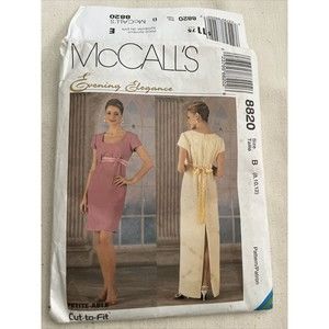 McCall's 8820 Vintage Dress Pattern Size 8,10,12 Uncut Factory Folded